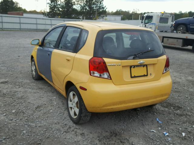 KL1TD66646B662040 - 2006 CHEVROLET AVEO BASE Сары фото 3