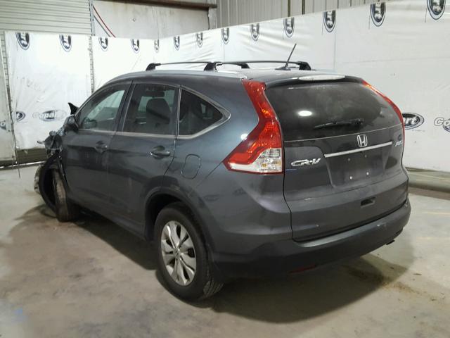 2HKRM4H71DH647472 - 2013 HONDA CR-V EXL GRAY photo 3