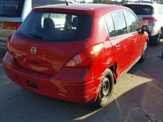 3N1BC1CP9CL377824 - 2012 NISSAN VERSA S RED photo 4