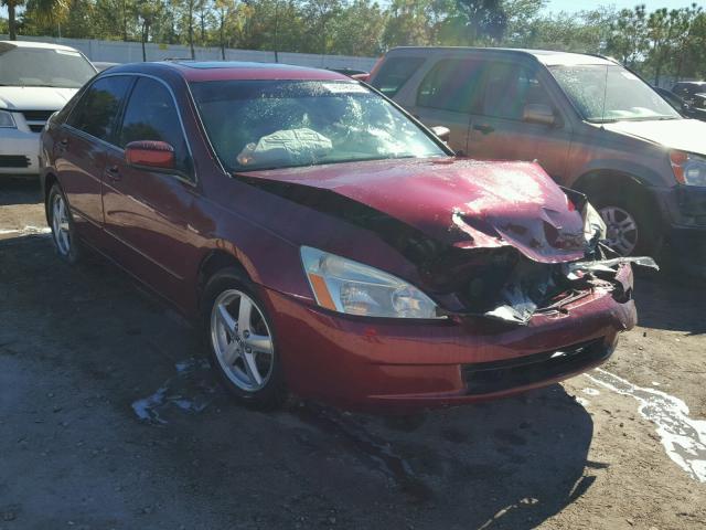 1HGCM56674A048204 - 2004 HONDA ACCORD EX RED photo 1