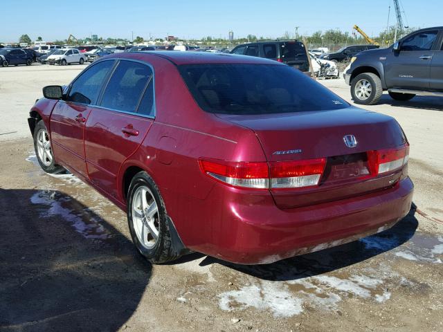 1HGCM56674A048204 - 2004 HONDA ACCORD EX RED photo 3