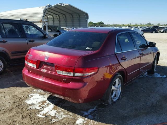 1HGCM56674A048204 - 2004 HONDA ACCORD EX RED photo 4