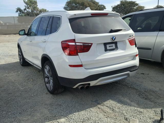 5UXWX9C50F0D45153 - 2015 BMW X3 XDRIVE2 WHITE photo 3