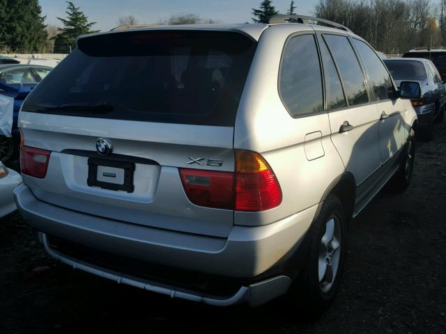 5UXFA535X2LH80328 - 2002 BMW X5 3.0I SILVER photo 4