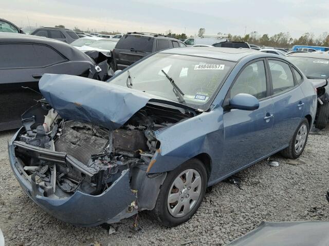 KMHDU46D37U127959 - 2007 HYUNDAI ELANTRA GL BLUE photo 2