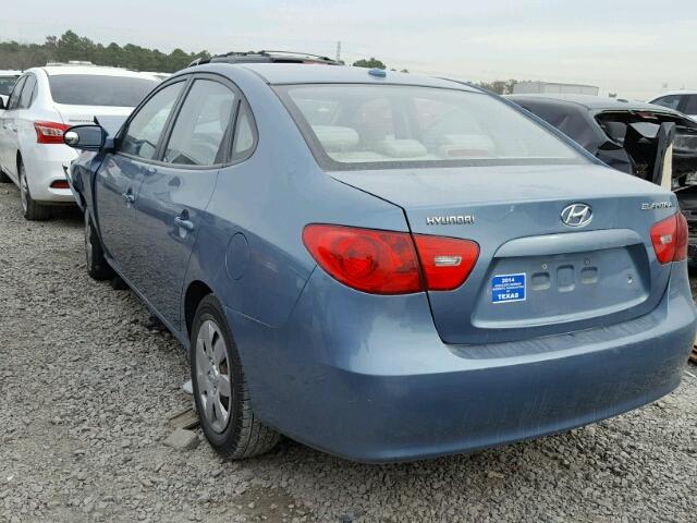 KMHDU46D37U127959 - 2007 HYUNDAI ELANTRA GL BLUE photo 3