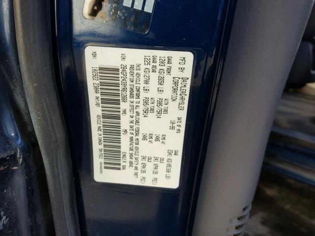 2B4GP2439YR612660 - 2000 DODGE GRAND CARA BLUE photo 10