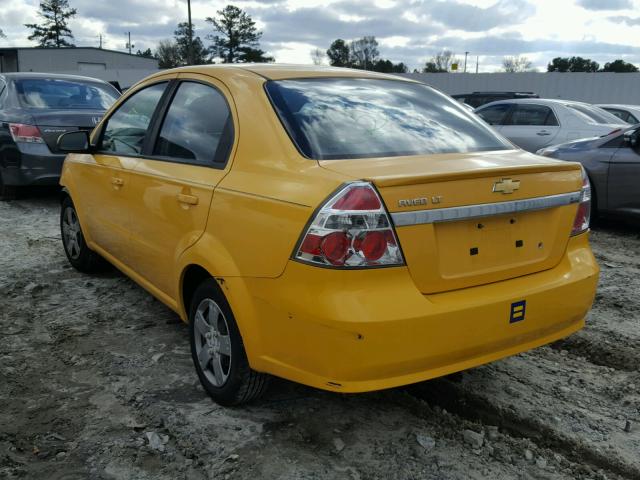 KL1TD5DE3AB109974 - 2010 CHEVROLET AVEO LS YELLOW photo 3