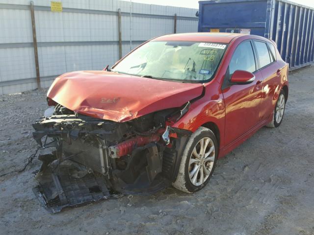 JM1BL1H50A1175768 - 2010 MAZDA 3 S RED photo 2