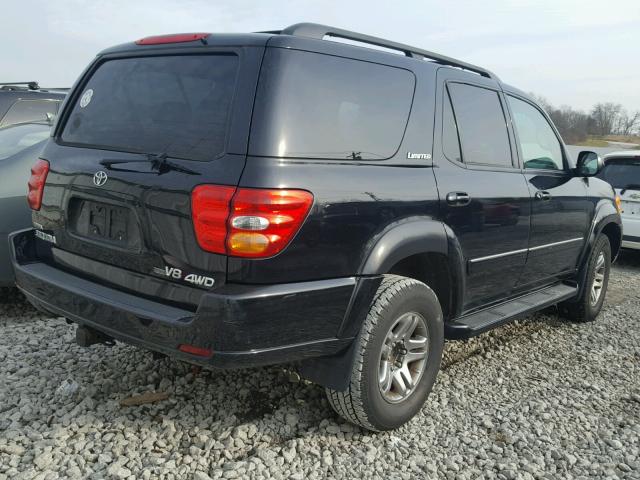 5TDBT48A13S174603 - 2003 TOYOTA SEQUOIA LI BLACK photo 4