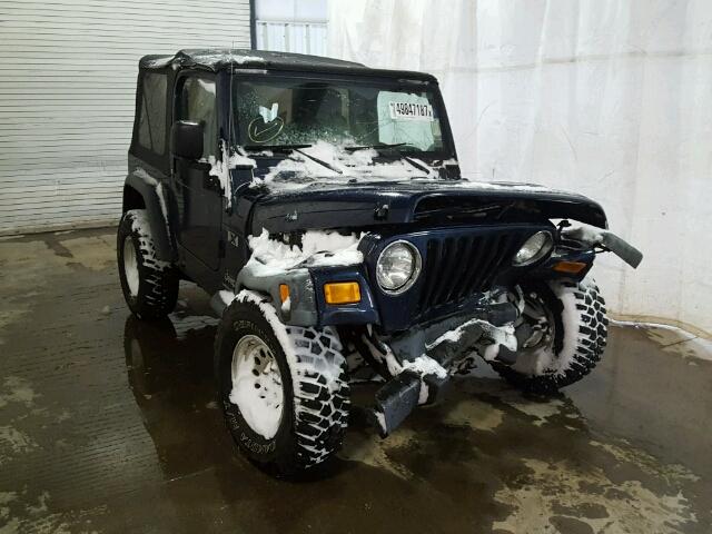 1J4FA39S46P785498 - 2006 JEEP WRANGLER X BLUE photo 1