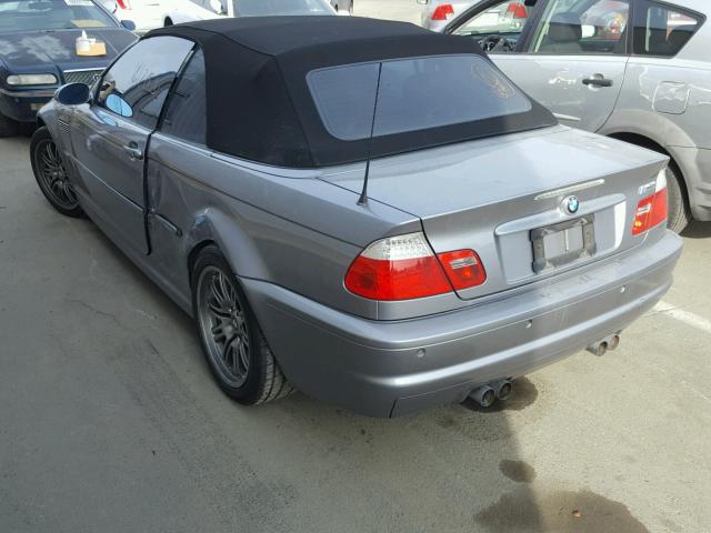 WBSBR93403PK02813 - 2003 BMW M3 GRAY photo 3