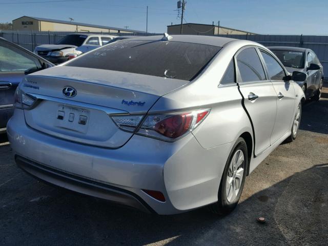 KMHEC4A44DA073485 - 2013 HYUNDAI SONATA HYB SILVER photo 4