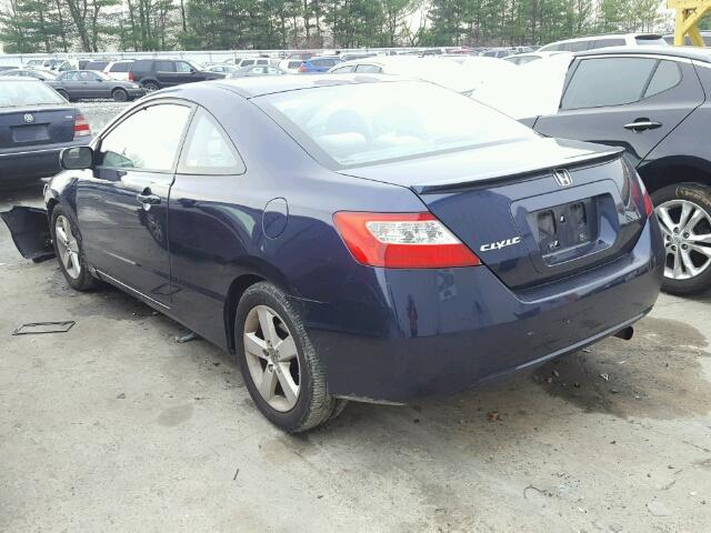 2HGFG12888H547184 - 2008 HONDA CIVIC EX BLUE photo 3