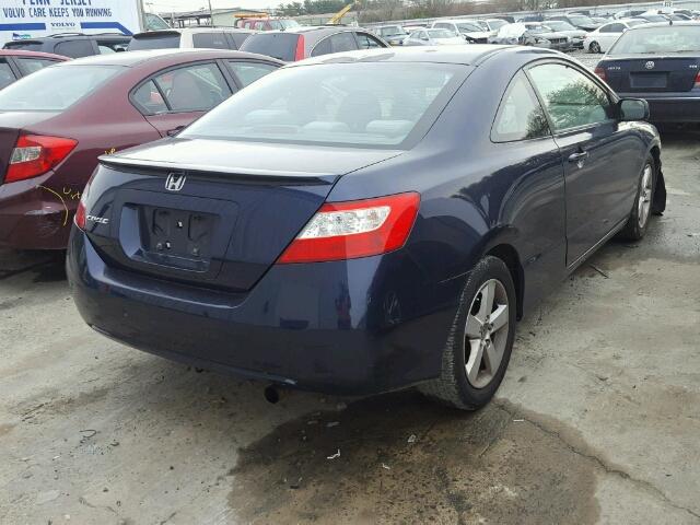 2HGFG12888H547184 - 2008 HONDA CIVIC EX BLUE photo 4