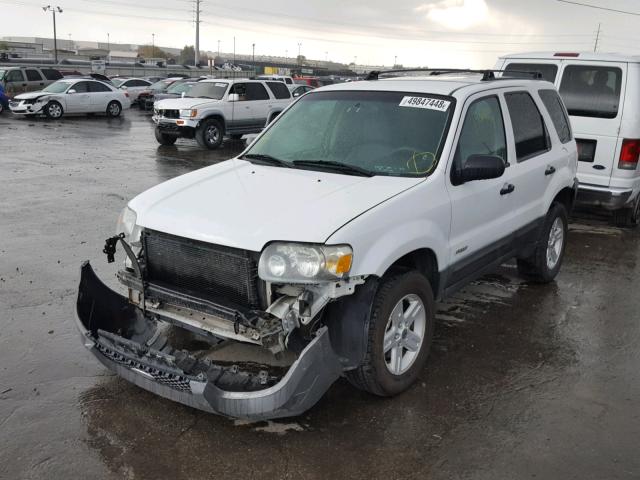 1FMYU96H96KD04834 - 2006 FORD ESCAPE HEV WHITE photo 2