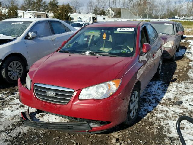 KMHDU46D19U648777 - 2009 HYUNDAI ELANTRA GL RED photo 2