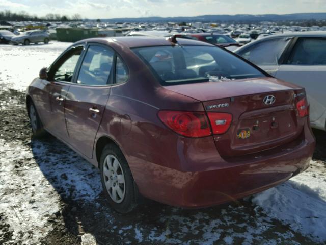 KMHDU46D19U648777 - 2009 HYUNDAI ELANTRA GL RED photo 3