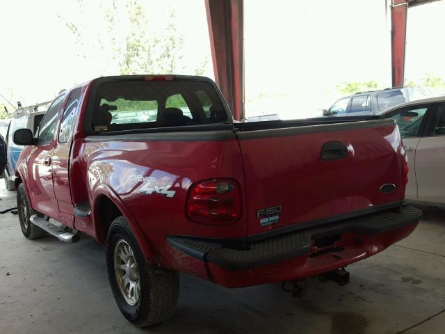 2FTRX08L03CA06993 - 2003 FORD F150 RED photo 3