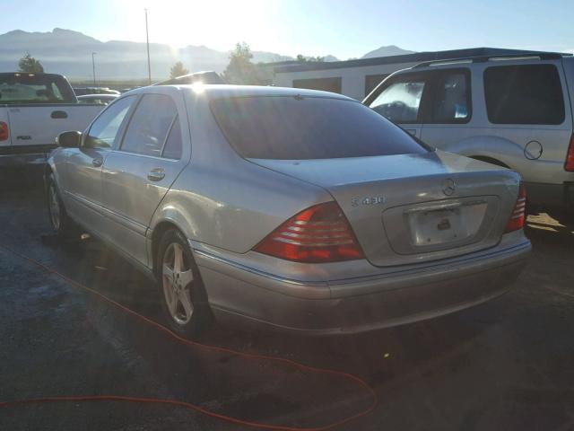 WDBNG70J24A413491 - 2004 MERCEDES-BENZ S 430 SILVER photo 3