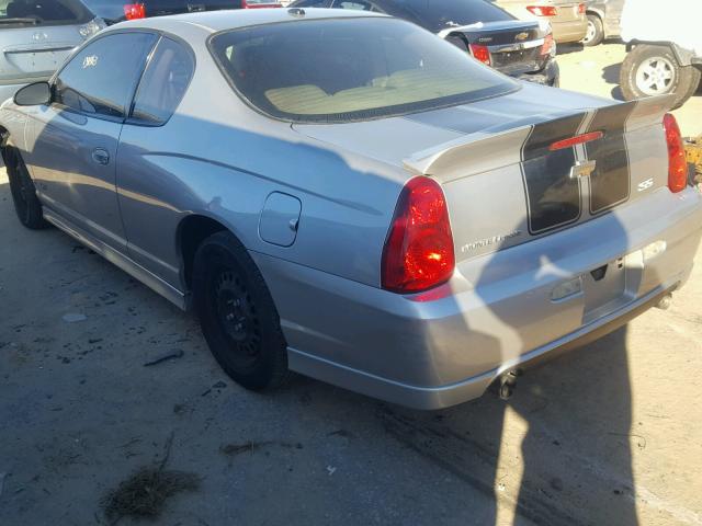 2G1WL16C569415525 - 2006 CHEVROLET MONTE CARL SILVER photo 3