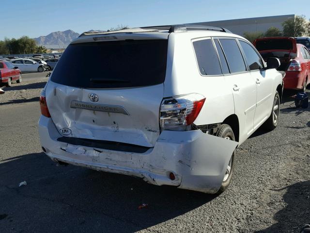 JTEBK3EH8A2155626 - 2010 TOYOTA HIGHLANDER WHITE photo 4