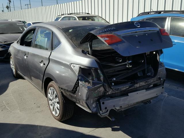 3N1AB7AP2HY338457 - 2017 NISSAN SENTRA S GRAY photo 3