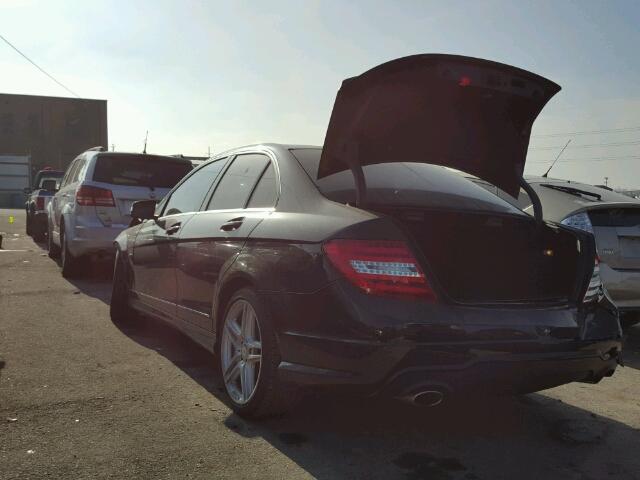 WDDGF5HB7CR238918 - 2012 MERCEDES-BENZ C 350 BLACK photo 3