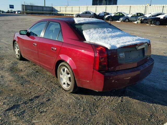 1G6DM57NX30125146 - 2003 CADILLAC CTS MAROON photo 3