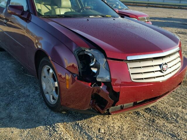 1G6DM57NX30125146 - 2003 CADILLAC CTS MAROON photo 9