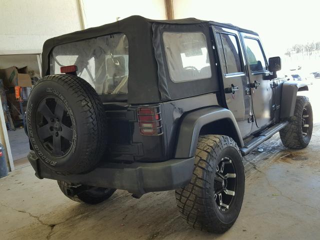 1J8GA591X7L106672 - 2007 JEEP WRANGLER S BLACK photo 4