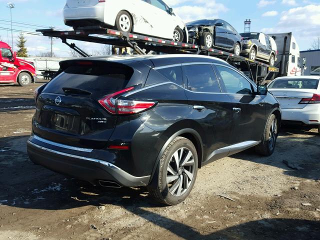 5N1AZ2MH8FN211993 - 2015 NISSAN MURANO S BLACK photo 4