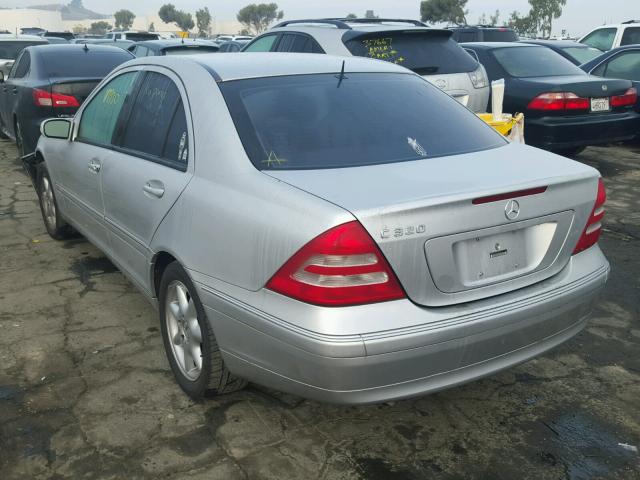 WDBRF64J82F283077 - 2002 MERCEDES-BENZ C 320 SILVER photo 3