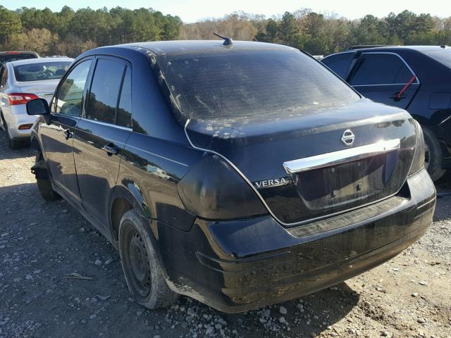 3N1BC11E38L375785 - 2008 NISSAN VERSA S BLACK photo 3