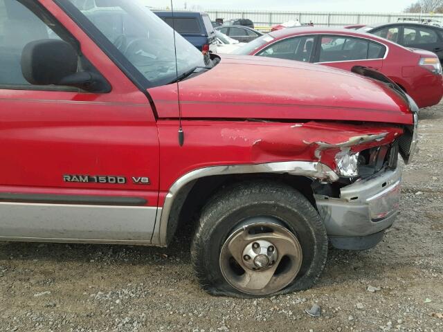 1B7HC16Z51S732541 - 2001 DODGE RAM 1500 RED photo 9