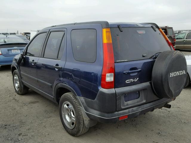 JHLRD78453C030869 - 2003 HONDA CR-V LX BLUE photo 3