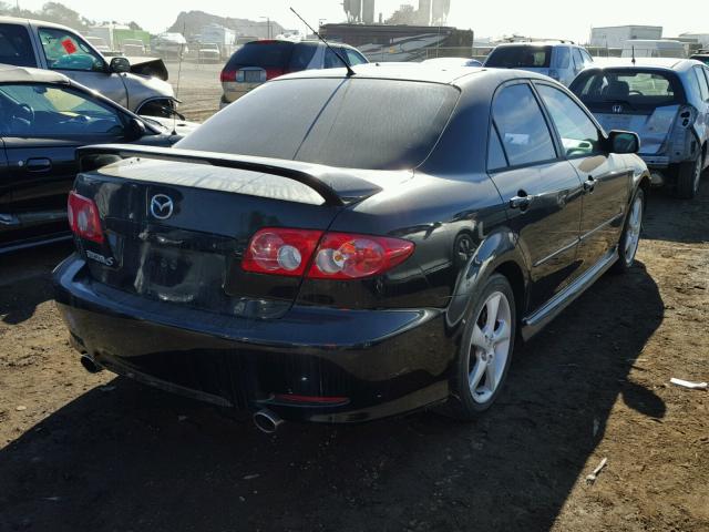 1YVHP80D655M11178 - 2005 MAZDA 6 S BLACK photo 4