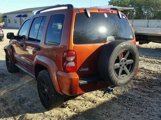 1J4GK58K05W600060 - 2005 JEEP LIBERTY LI ORANGE photo 3