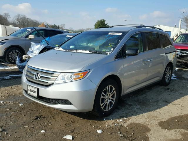 5FNRL5H4XCB008924 - 2012 HONDA ODYSSEY EX SILVER photo 2