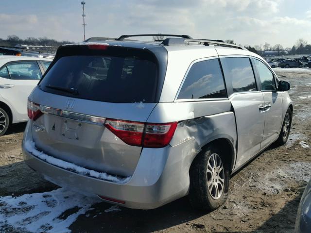 5FNRL5H4XCB008924 - 2012 HONDA ODYSSEY EX SILVER photo 4