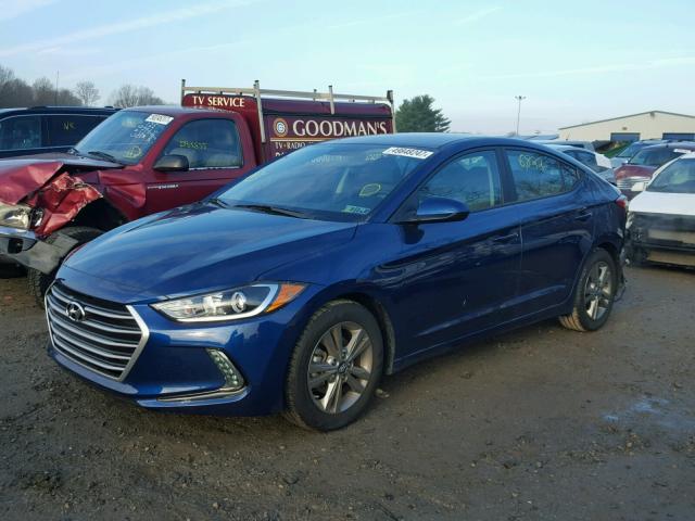 5NPD84LF7HH035716 - 2017 HYUNDAI ELANTRA SE BLUE photo 2