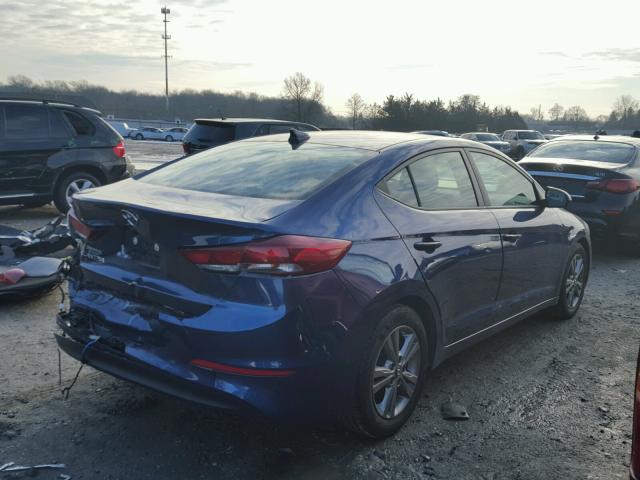 5NPD84LF7HH035716 - 2017 HYUNDAI ELANTRA SE BLUE photo 4