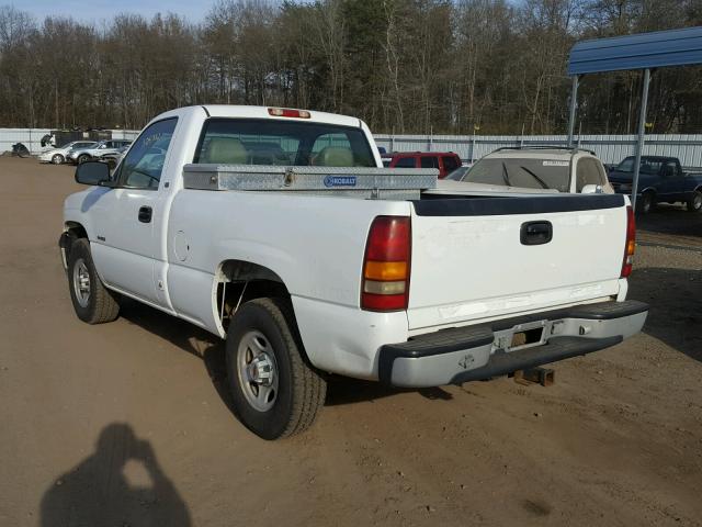 1GCEK14W21Z172063 - 2001 CHEVROLET SILVERADO WHITE photo 3