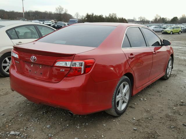 4T1BF1FK6EU823825 - 2014 TOYOTA CAMRY L RED photo 4