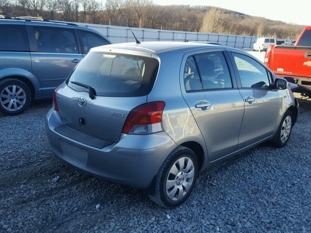 JTDKT903895276828 - 2009 TOYOTA YARIS GRAY photo 4