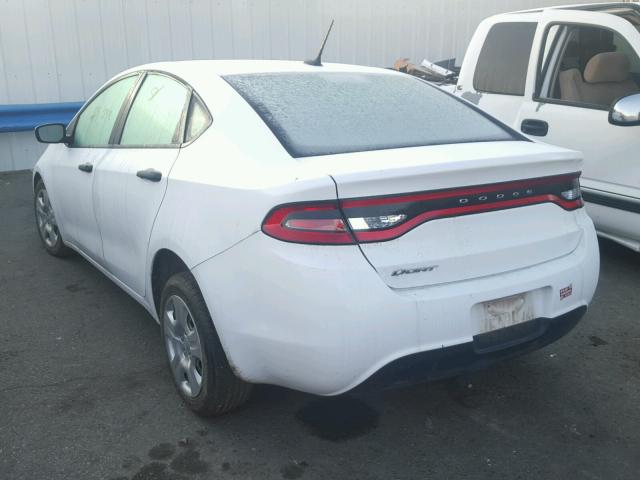 1C3CDFAA9DD344375 - 2013 DODGE DART SE WHITE photo 3