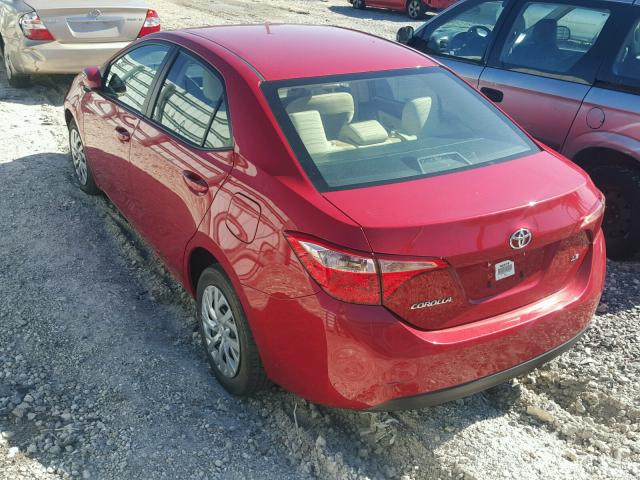 2T1BURHE9HC746529 - 2017 TOYOTA COROLLA L RED photo 3