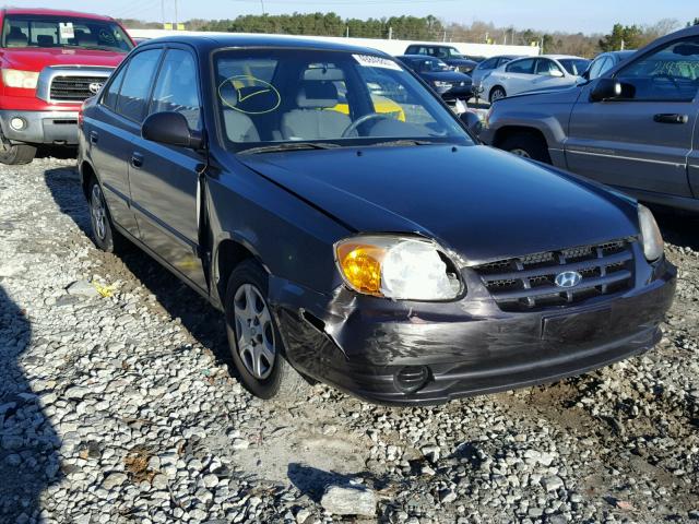 KMHCG45CX5U660206 - 2005 HYUNDAI ACCENT GL BLACK photo 1