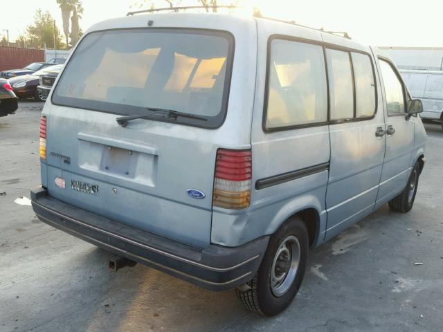 1FMCA11U1MZA09336 - 1991 FORD AEROSTAR BLUE photo 4