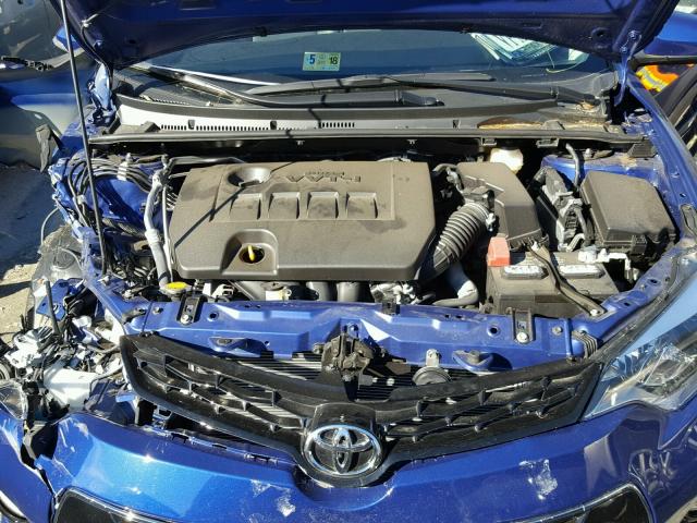 2T1BURHE7GC646895 - 2016 TOYOTA COROLLA L BLUE photo 7